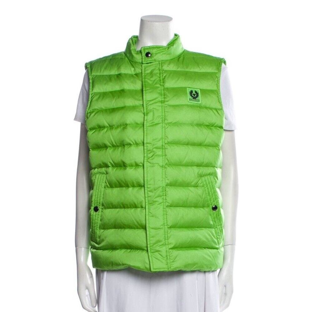 Belstaff Quilted Down Nylon Vest Size 38‎ / IT 48 Radiant Green NWT Sample